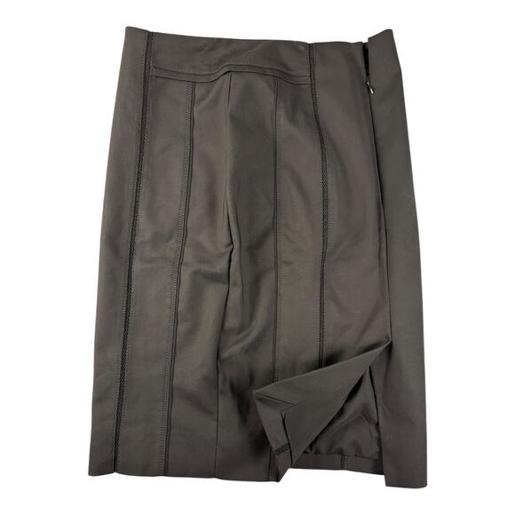 White House Black Market Perfectform Women’s 0‎ Black Pencil Mesh Peep Back Slit - Picture 2 of 7